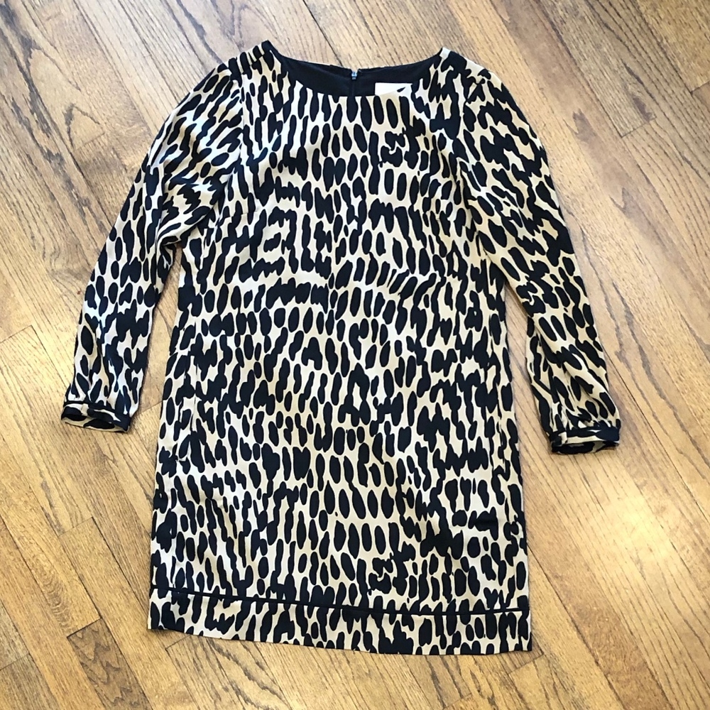 Animal Print shift dress Loft 10P